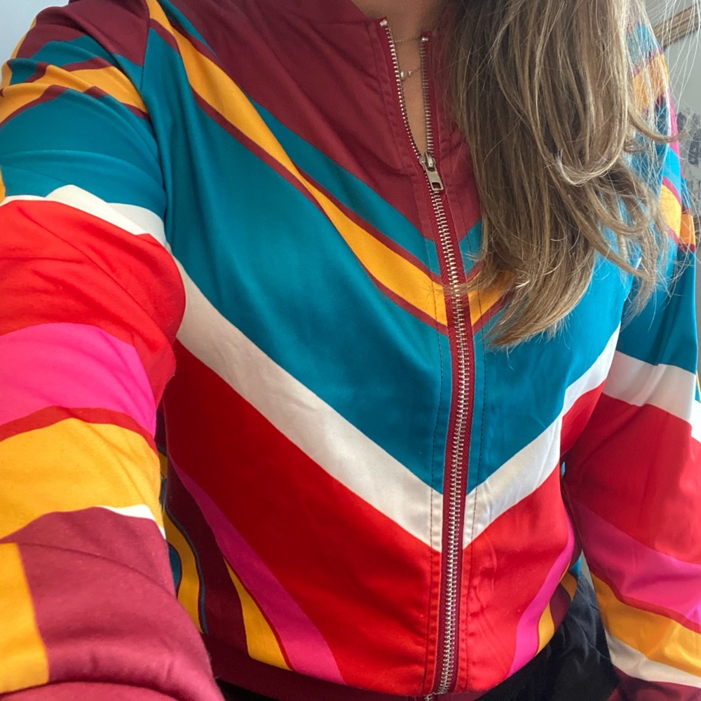 Vintage Style Polyester Jacket - S